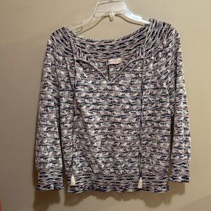 Tory Burch Navy and White Blouse